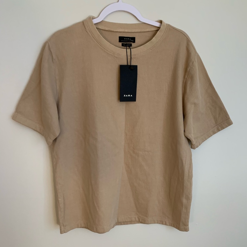 Zara Baggy Short Sleeve Sweatshirt Shirt